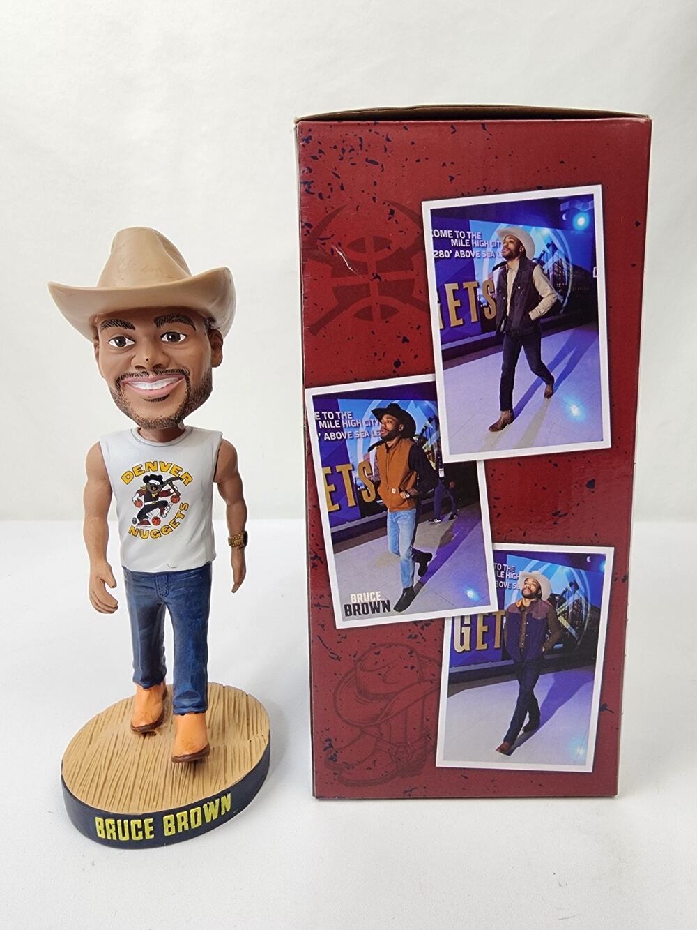 Bruce Brown ( THE COWBOY ) 2026 Denver Nuggets Bobblehead SGA NIB Excellent!